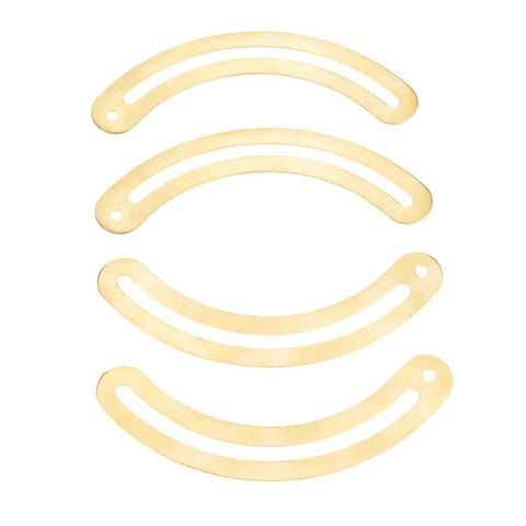 8Pcs Gold Curved Antique Lid Support Hinges With Screws For Cabinets, Boxes, Wardrobes, Doors, And Kitchen Cupboards Decorative Hardware