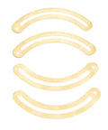 Top view of 8 Piece Gold Curved Antique Lid Support Hinges Set For Boxes Cabinets Wardrobes Doors And Kitchen Cupboards With Screws