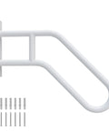 Top Shelf White Handrails For Outdoor Steps Wall Mount And Stair Rails For One To Three Levels With Anti Slip Grip and installation hardware
