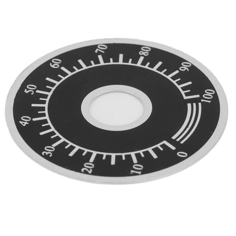 200 Pack Dial Plate Aluminum Alloy Round Scale Plates 0 To 100 For Potentiometers And Industrial Control Equipment, 40mm outer diameter