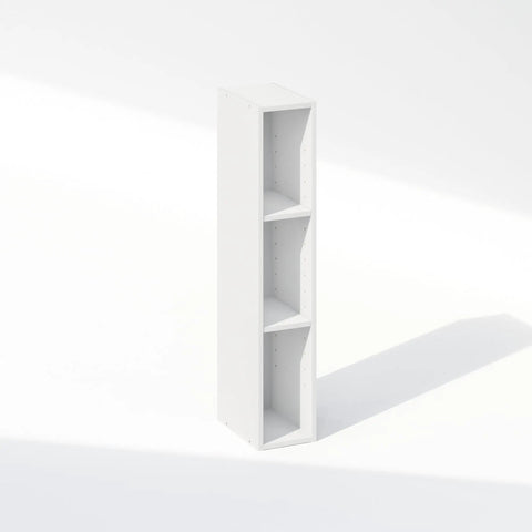 Hella Efficient Three Tier Closet Organizer With Open Shelf Storage For Bedroom Wardrobe Space Saving Slim Floor Rack In Pristine White Compact Layout For Handbags Shoes And Daily Essentials