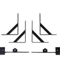 Heavy Duty Gate Corner Frame Brace Kit For Sag Free Outdoor Gates Up To 72 Inches All In One Hardware Kit, black finish
