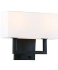 Double Black Wall Sconce Set With White Textile Shades And Easy On Off Switch Modern Living Room Bedroom Bedside Lighting Fixture For Cozy Vibe Lighting Works With E26 Bulbs And Dimmable Options