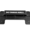 Horizontal E Track Rail End Caps For Trailers And Trucks, black plastic end cap shown front view