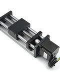 100mm Dope Dual Axis Ballscrew SFU1605 With NEMA23 Stepper Motor for DIY CNC Router viewed at an angle