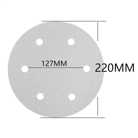 Heavy Duty 225mm Hook And Loop Sanding Discs Pack Of 100 Pieces For Drywall Sander with six holes, suitable for various surfaces.