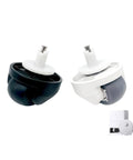 Pair of ECOVACS front caster wheels in black and white for T10/T20/X1 Omni, T10 Plus and X1 Turbo robot vacuums.