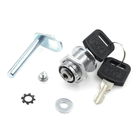 Chrome drawer cabinet lock with keys, 30mm diameter, zinc alloy, for office furniture, desks, home beside table, bookcase, tool box, school locker.