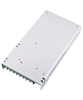 Rugged 200W 24V 8.8A Industrial Enclosed AC DC Power Supply With Fanless Metal Case High Efficiency Up To Eighty Nine Point Five Percent Operating Range Minus Twenty Five Celsius To Plus Seventy Celsius Five G Vibration Resistance, angled top view
