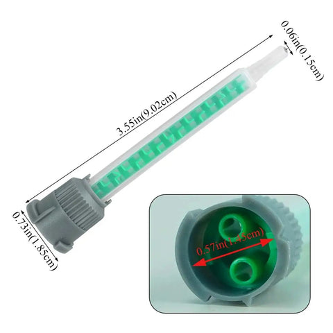 High Efficiency Mixing Nozzles For 50ml Resin Cartridges 16 Element 3.6 Inch Tip Set For 1 To 1 And 2 To 1 Ratios 20 Pieces Reduces Waste
