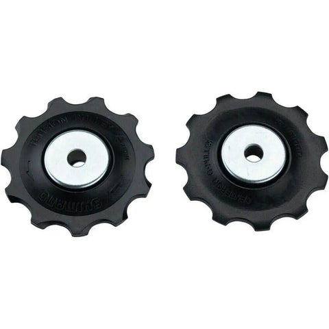 Deore 10 Speed Rear Derailleur Pulley Set For RD M6000 SGS Cranks Up Shifting Smoothness Reduces Noise And Improves Drivetrain Efficiency For Mountain Bikes. Black aluminum 10-speed derailleur pulley set, 1 pair, for MTB rear derailleur