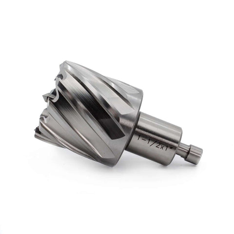 Oscarbide annular cutter, steel, 1-1/2 in diameter, 1 in depth of cut, 3/4 in Weldon shank for magnetic drill press