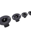 Ultra Low Profile Impact Socket Adapter Set For 1/4 To 3/8 3/8 To 1/2 And 1/2 To 3/4 Drive Sizes With Stubby Ratchet Reducer Conversion Kit Perfect For Tight Engine Bays And Confined Spaces., black impact socket adapters set on white background