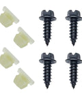 Heavy Duty Car License Plate Screw Kit With Nylon Insert Stainless Steel Self Tapping Bolts Rust Proof Hardware for vehicle frames.