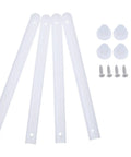Built Like A Tank White Drawer Sliders Kit With Screws includes smooth gliding white rails and mounting screws for easy installation.