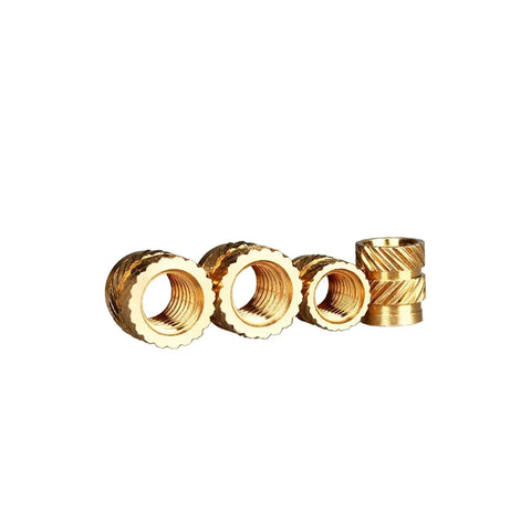 Premium Brass Knurled Insert Nuts For 3D Printers, Hot Melt Threaded Inserts M2 To M6, sturdy M6 8mm OD, strong hold fasteners collection.