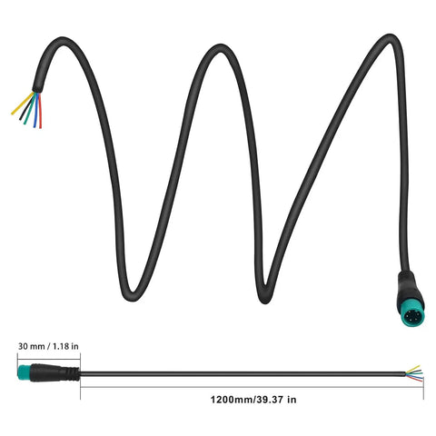 Waterproof Ebike Extension Cable 2Pin 3Pin 4Pin 5Pin 6Pin 120cm Lead With Female To Male Connectors For Throttle Motor Ebrake Display Lights Diy Wiring Universal Compatibility For Most Ebikes Durable Weatherproof Build