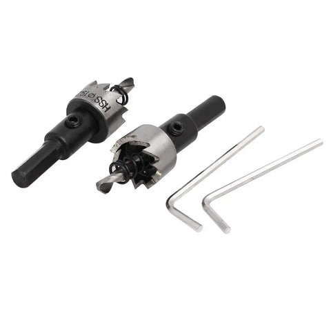 4 Piece 19.2mm Hole Saw Set With 65mm Length HSS Cutters, Spring Loaded Twist Bits, Includes Hex Wrenches for metal wood plastic projects