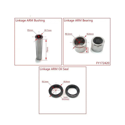 Linkage ARM bushing, bearing, oil seal for Steering Head Bearing Kit For CRF150R CRF150RB 2022 Motorcycle Suspension Upgrade.