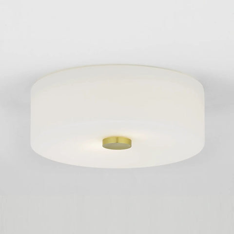 Sophie 2 Light Flush Mount Ceiling Light In Aged Brass Dope Modern Fixture For Living Room Hallway Or Entry, frosted white diffuser