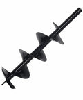 Six Inch Post Hole Auger Bit For Fence Posts And Planting Deep Digger With Tungsten Carbide Tip Carbon Steel Body Black Coating