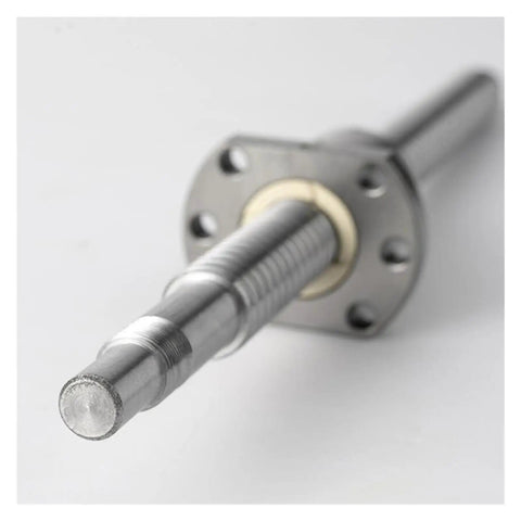 Heavy Duty C5 Precision SFU1204 Ball Screw Shaft With Flange Nut, machined ends, close-up view for CNC builds.