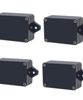 4-pack IP65 Waterproof ABS Plastic Project Box Junction Enclosure Built Tough For DIY Electronics Power Housing With Fixed Ear 3 Point 3 X 2 Point 3 X 1 Point 3 Inches Black Indoor Outdoor Rugged Ready, black