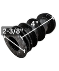 Replacement Two And Three Eighths Inch Plastic Insert Bushings For Caster Dining Chairs Set Of Two No Wobble Fix Pre Greased Durable Fit For Swivel And Tilt Mechanisms, black 4-inch insert bushing with 2-3/8-inch top