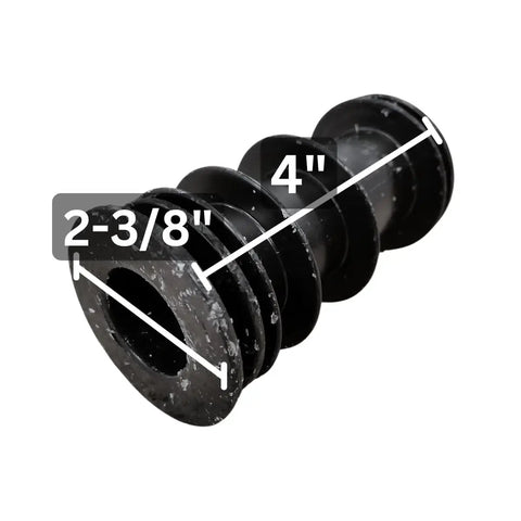 Replacement Two And Three Eighths Inch Plastic Insert Bushings For Caster Dining Chairs Set Of Two No Wobble Fix Pre Greased Durable Fit For Swivel And Tilt Mechanisms, black 4-inch insert bushing with 2-3/8-inch top