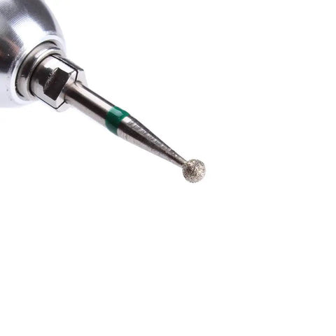 Close-up of a 3 Piece Cuticle Cleaning Carbide Nail Drill Bits With Diamond Rotary Burrs For Electric Nail File Ball And Needle Heads 3/32 inch shank