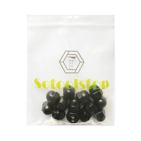 Size M6 Black Acorn Cap Nuts Set Of 20 Stainless Steel 18 8 304 With Electroplated Black Finish For Tough As Nails Corrosion Resistance Salt Spray Tested Anti Oxidation Ideal For Auto Bike Marine And Machinery Projects in plastic packaging