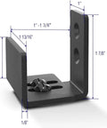 Matte Black Floor Guide For Sliding Barn Door Hardware Wall Mount Adjustable Width For Doors Up To One And Three Eighths Inches Thick