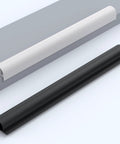 P Profile Dock Bumpers Three Pack Ten Foot Heavy Duty Wall EPDM Rubber Docking Fender in black and gray shown on surface