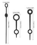 Black metal watch hands set compatible with NH35 364R 7S movements, showing dimensions for horology precision repair accessories