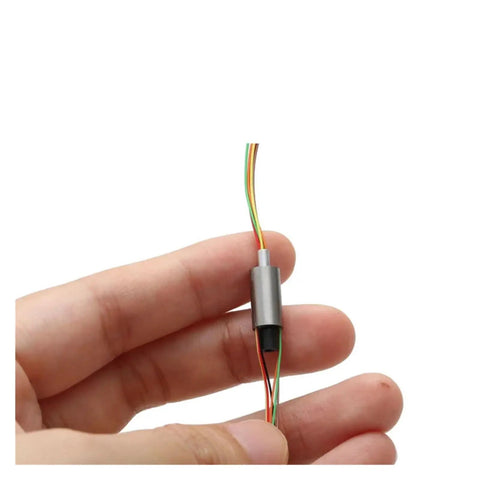 6CH 6mm Slip Ring 360 Degree Rotary Joint for Drone Gimbal and Robotic Systems, conductive slip ring with wires