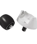 Front caster wheel and white mounting housing for Roborock Qrevo Curv/Edge/Saros 10R vacuum, grey caster with black wheel