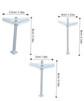 Heavy Duty Toggle Bolt And Wing Nut Kit For Drywall Walls 48 Piece Set shown with three different sizes and measurements.