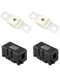 Heavy Duty 80 Amp AMI Midi Fuse Holder Kit With Nylon Housing And Stainless Bolts For Built Different Trucks And Construction Rigs Universal Tow Haul Ready Protection. Two 80 amp fuses and nylon holders.