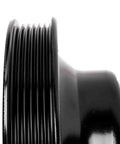GM Genuine Parts Crankshaft Pulley Replacement For Dope Engine Power And Reliable Accessory Drive Belt Performance OE Grade Durable OEM Quality For Chevy GMC Buick Cadillac Engines, black multi-groove pulley side view