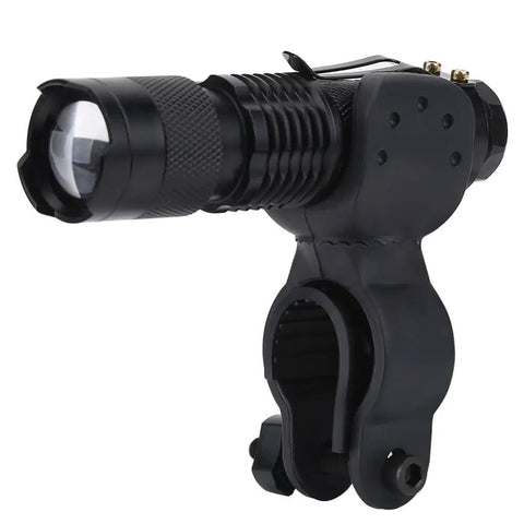 Super Bright Waterproof Bike Front Light With Adjustable Handlebar Clip For Road And Mountain Night Riding In High Low And Flash Modes Durable Aluminum Alloy Body With Rainproof Construction For All Weather