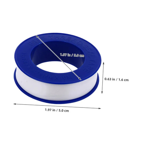 Heavy Duty PTFE Thread Seal Tape For Plumbing And Garden, 12 Rolls High Temperature Pipe Thread Tape with measurements