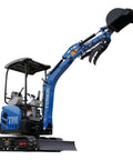 1.7 Ton Mini Excavator With Boom Swing And Canopy 400mm Bucket for gardens, farms, parks, roads, compact and easy to maneuver