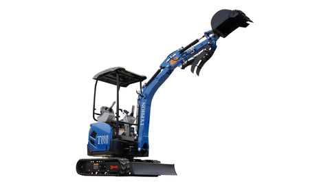 1.7 Ton Mini Excavator With Boom Swing And Canopy 400mm Bucket for gardens, farms, parks, roads, compact and easy to maneuver