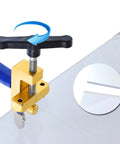 Manual Ceramic Tile Opener And Cutter Tool With Aluminum Alloy Body 3-15mm Cutting Range For Easy Tile And Mirror Cutting DIY Friendly Tile Tool For Home Renovation And Construction In Assorted Colors, shown scoring ceramic tile