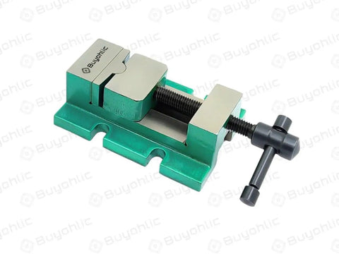 Buyohlic Drill Mill Vice Vise for Vertical Slide (Jaw Width 44 mm) Suit Lathe & Milling Machine Tools side view with green body
