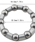 Four Pack Five Sixteenth Inch Nine Ball Bicycle Bearing Retainer Set For Mountain Bikes, showing metal retainer dimensions