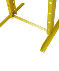 Heavy Duty 20-Ton Hydraulic Shop Press with Adjustable Plate and H-Frame, 40000 Lbs Capacity showing sturdy yellow steel frame base.