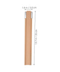 Side view of 6 sets wood center mount drawer slides with metal bracket replacement for furniture and bedrooms, dimensions shown.