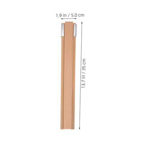 Side view of 6 sets wood center mount drawer slides with metal bracket replacement for furniture and bedrooms, dimensions shown.