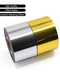 Gold And Silver Hot Stamping Foil Paper Rolls 1.5 Inch By 400 Feet For Leather Bronzing Machines And DIY Projects Game Changing Stamping Effect